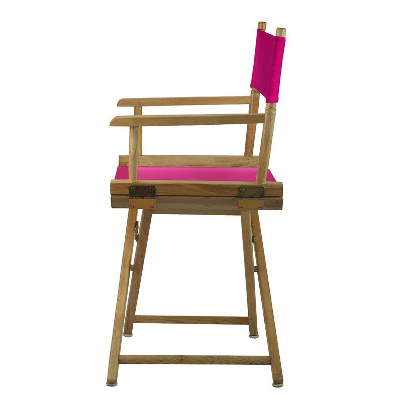 Chaise de réalisateur pliante 18 po, Naturel, Magenta