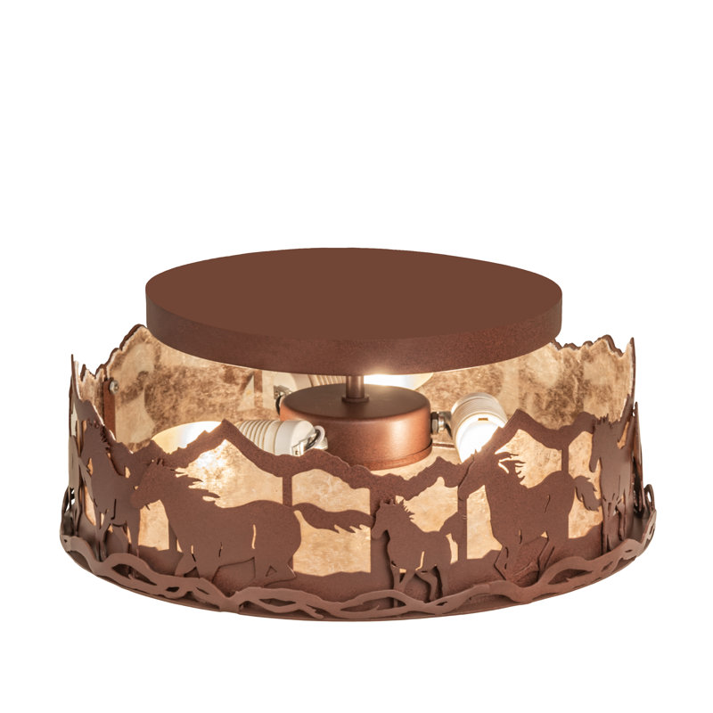 Rustic Lodge 3 - Light Flush Mount