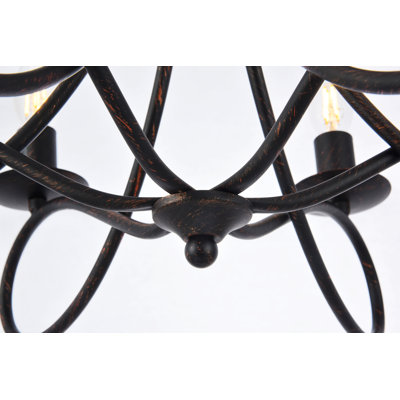 Macarthur 6-Light Dimmable Steel Candle Style Chandelier