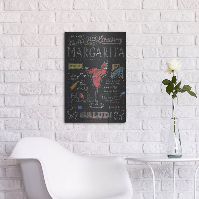  «Strawberry Margarita» par Fiona Stokes-Gilbert, art mural en métal, H 24 po x l 16 po