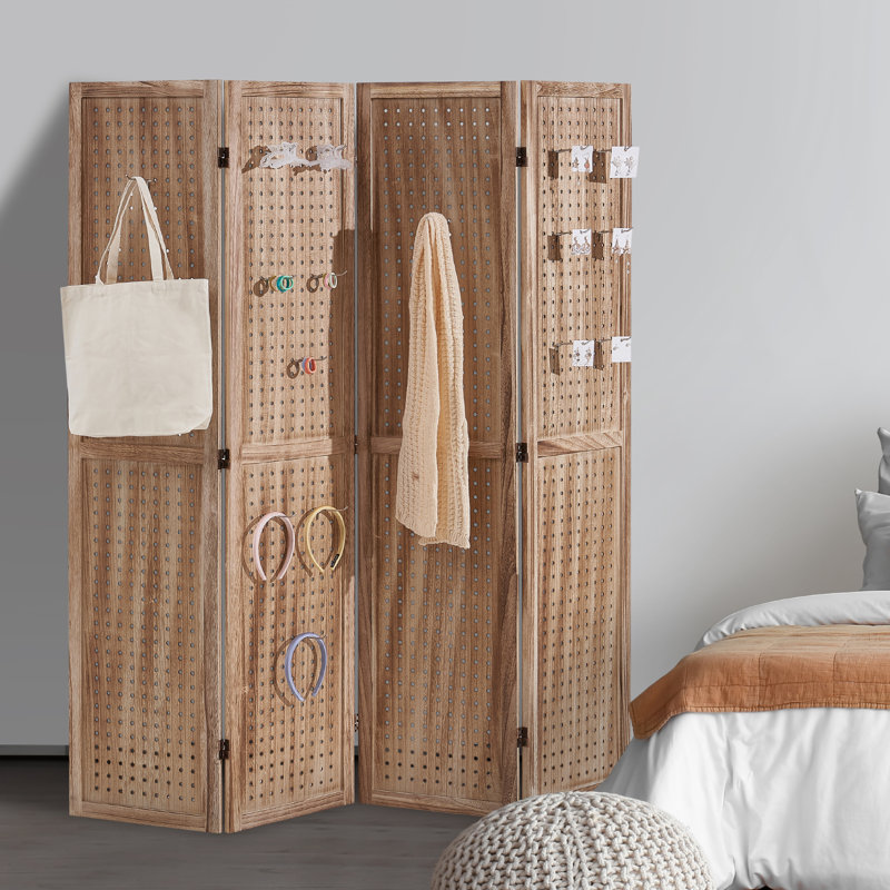 170cm W 4 - Panel Folding Room Divider, Wood