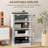 Modern audio and video media cabinet with adjustable shelves on 4 levels-913252650