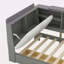 Lit plateforme en bois avec tête de lit, tablettes et 2 tiroirs-860416084