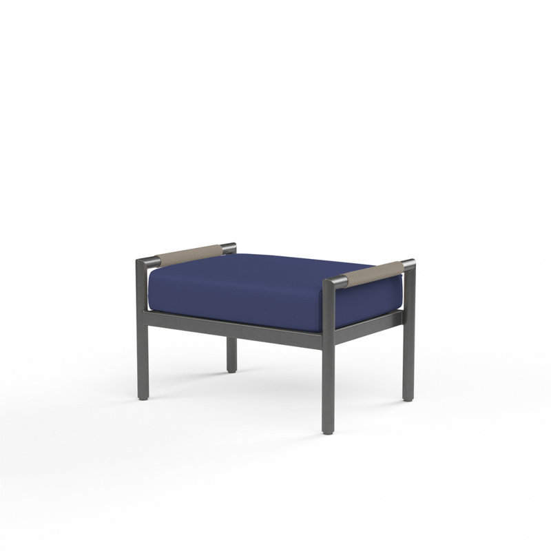 Pietra Ottoman, Echo Midnight Sunbrella®