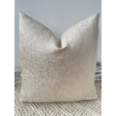 Abstract Cream Square Cushion Cover