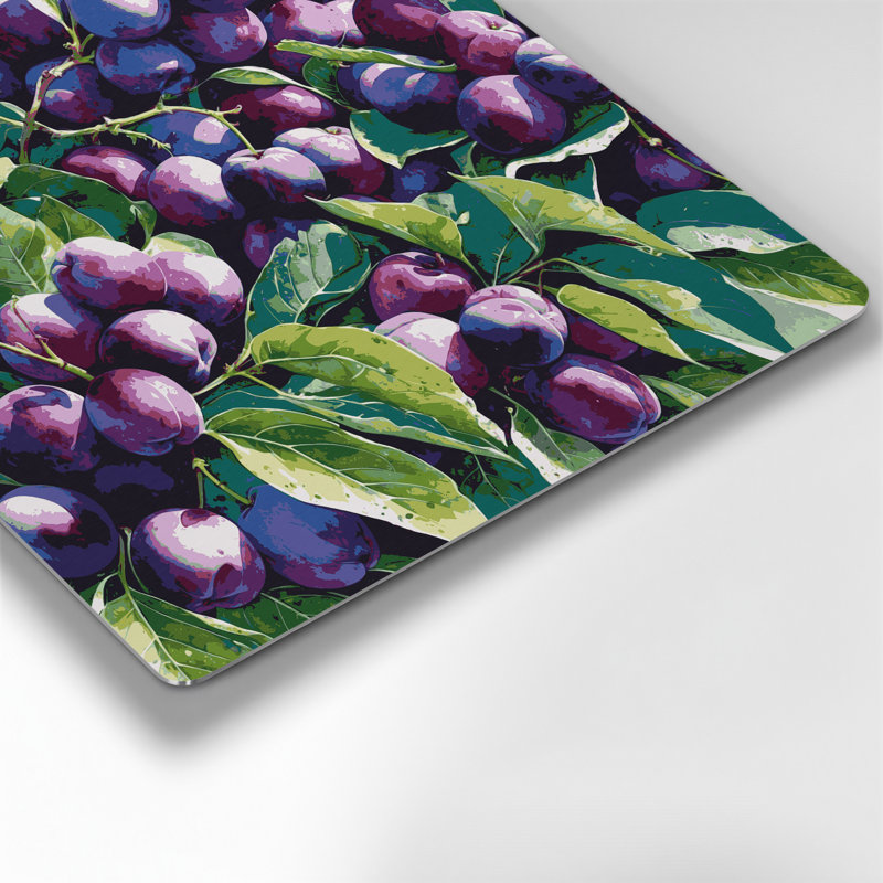 Art mural en métal prune mauve, H 12 po x l 12 po