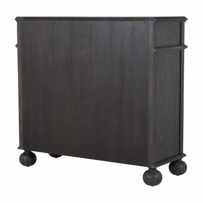 Ezekiel 2 - Door Accent Cabinet, Cerused Forest Black