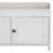 Storage Bench With 3 Shutter-Shaped Doors, Shoe Bench With Removable Cushion And Hidden Storage Space (White)-52919930