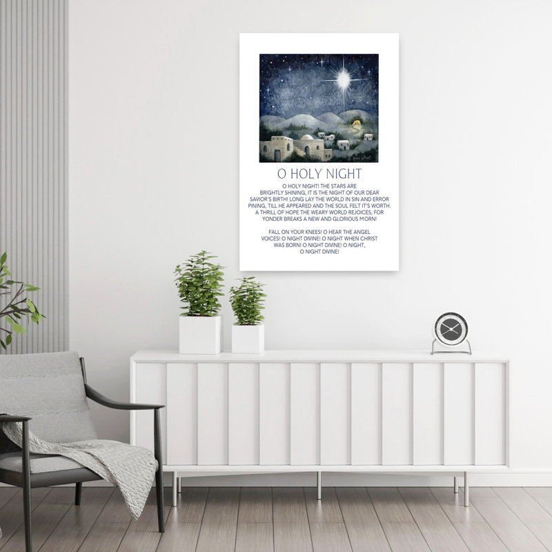 O Holy Night Nativity 1 Piece Wrapped Canvas Wall Art, 91.44cm H x 60.96cm W