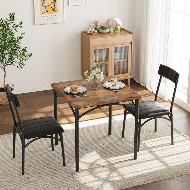 Dining Set, Brown, Brown, Brown
