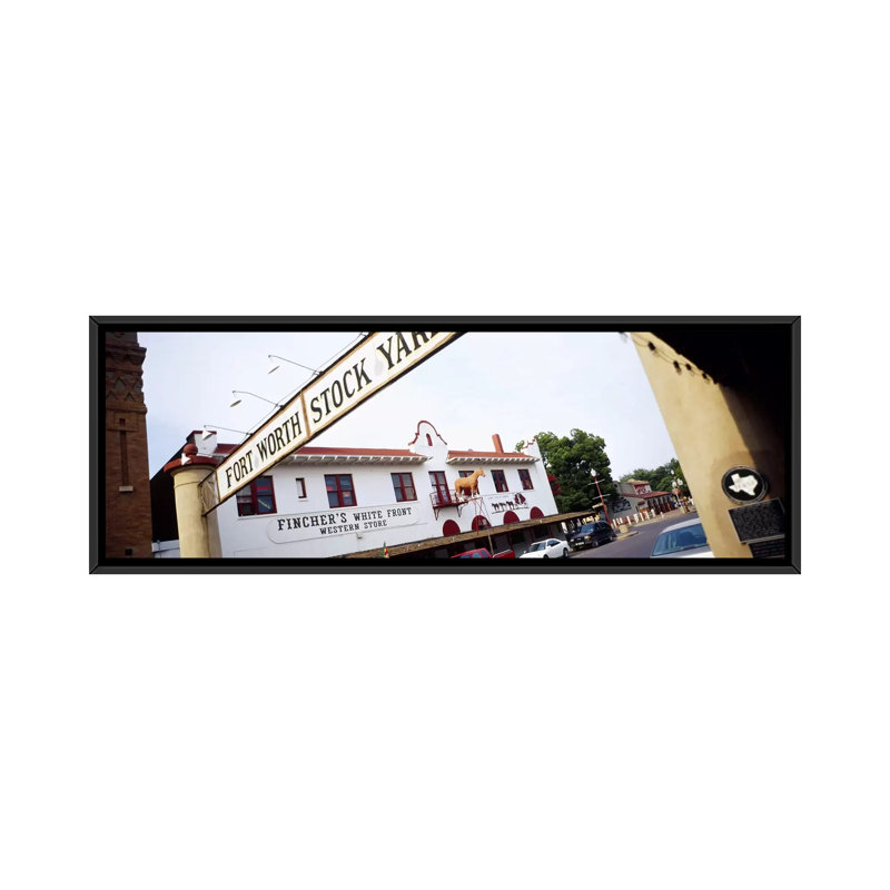 «Fort Worth Stockyard, Fort Worth, Texas», reproduction de photo sur toile, H 16 po x l 48 po x P 1,5 po