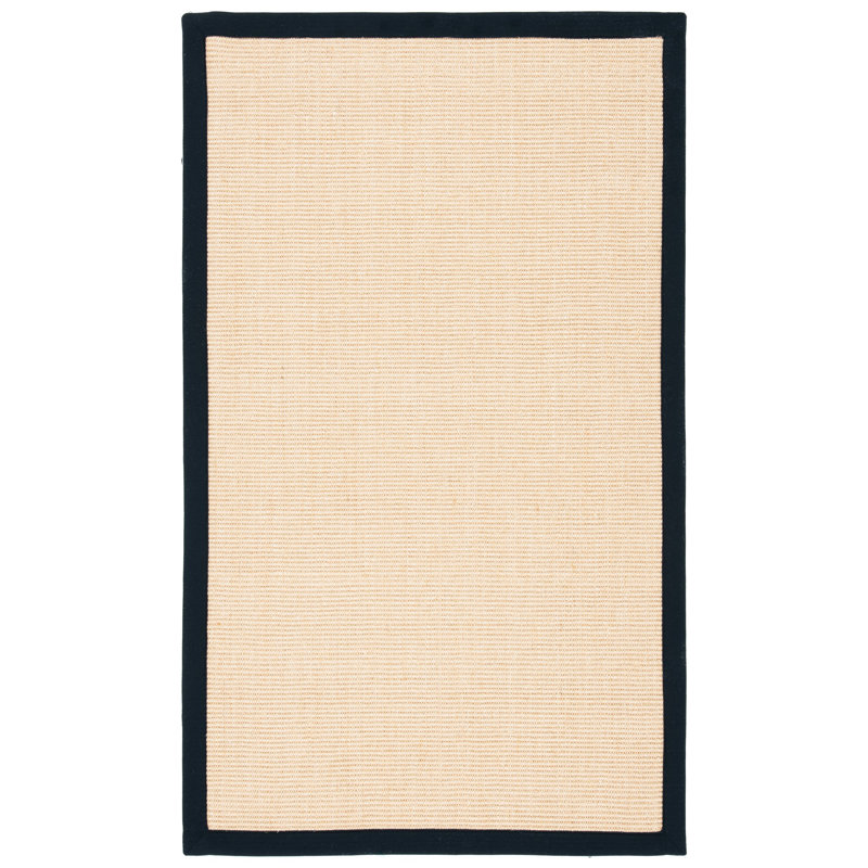 Auckland Jute Maize/Black Area Rug, Rectangle 4' x 6'