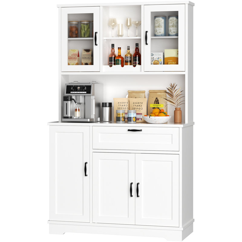 Gupta 60.4" Kitchen Pantry  Cabinet, White