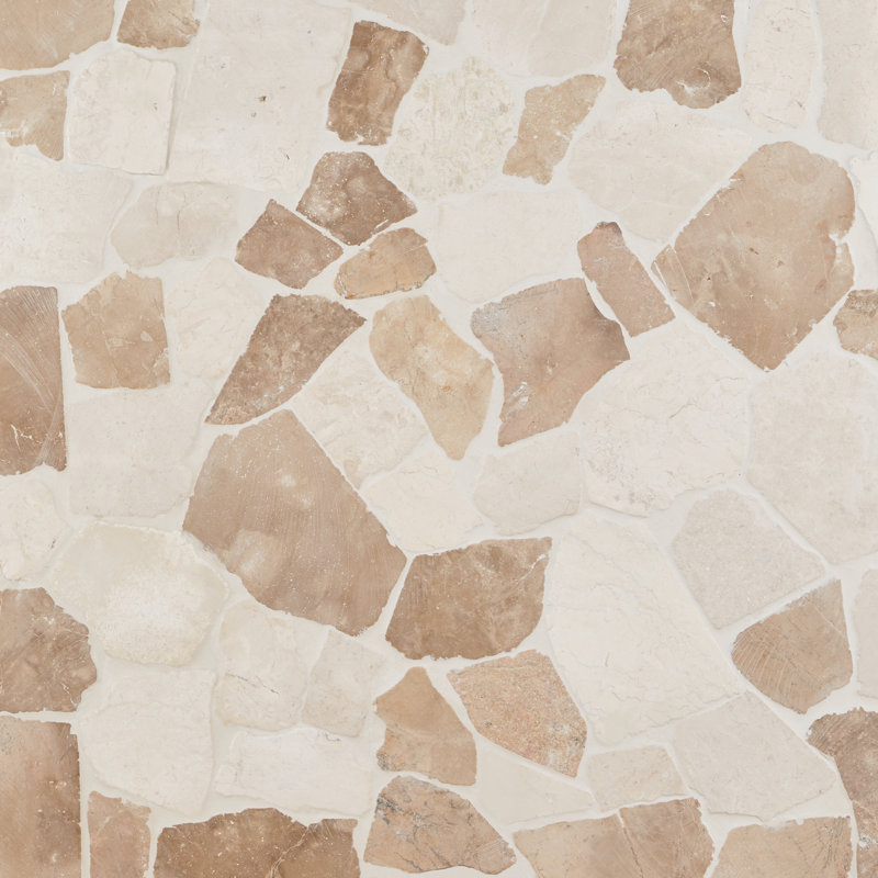 Carreau de plancher et de mur en marbre pittoresque 39 po x 39 po (10,76 pieds carrés / chacun), Beige Komodo