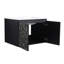 Meuble-lavabo 24 po avec lavabo en céramique et porte d'armoire à fermeture en douceur - conception murale de style moderne noir