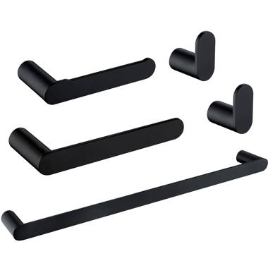 Hagies 6V-9T4I-F9R31 5 - Piece Bathroom Hardware Set Finish: Matte Black