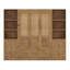 Lit escamotable en bois avec tablettes et armoires de rangement
