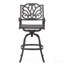 Tabouret de bar pivotant en fonte d'aluminium