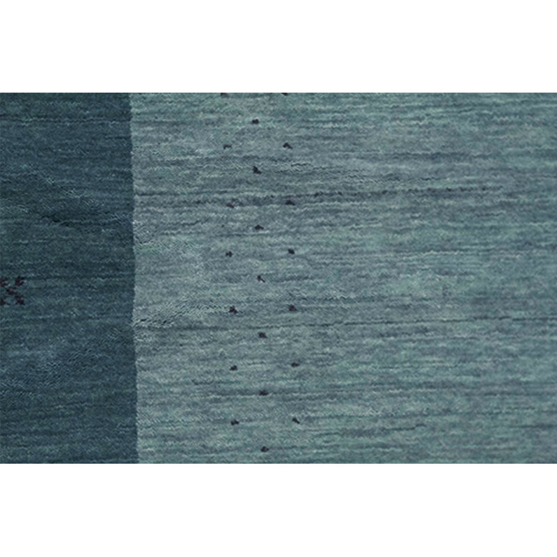 Gabbeh Wool Area Rug in Dark Green/Green
