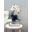 Faux Orchid in Mirrored Vase
