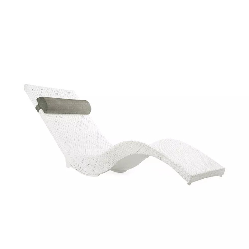 Mermaid Outdoor Chaise Lounge, White
