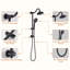 Baignoire et pomme de douche à effet pluie de 6 pouces avec pomme de douche à main-97282635