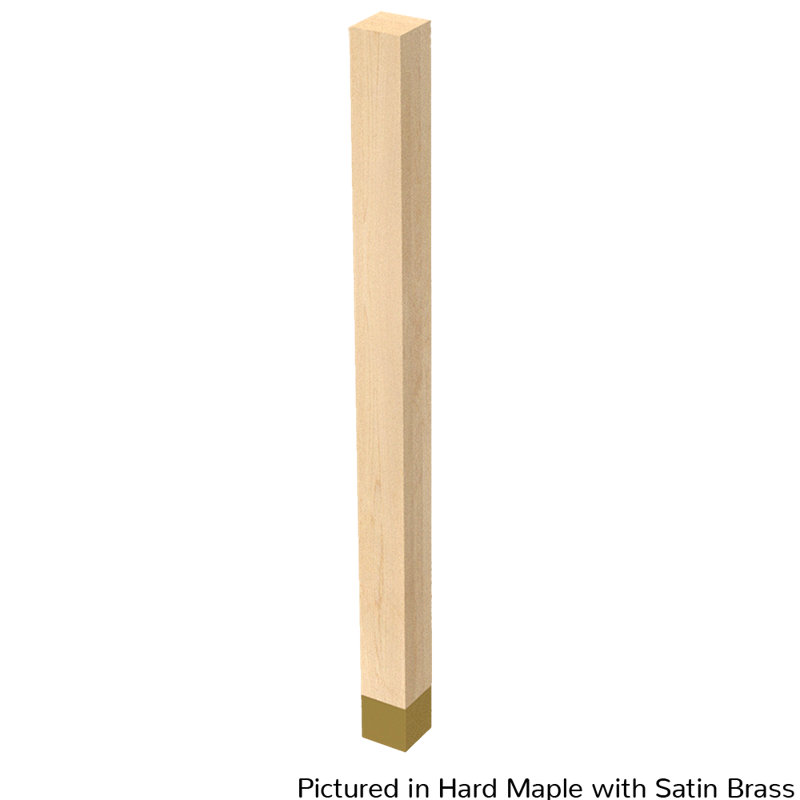 Hakan Table Leg, 42.25" H x 3" W x 3" D, Satin Brass