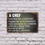 Plaque en aluminium 7 po x 10 po A Chef Think Like Scientist Cook Like Grandma (paquet de 2)