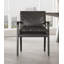 Italian Minimalist Solid Wood Ash Wood Armrests And Faux Leather Dining Chairs