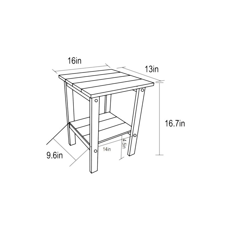 Lounge Chair With Side Table, Gray