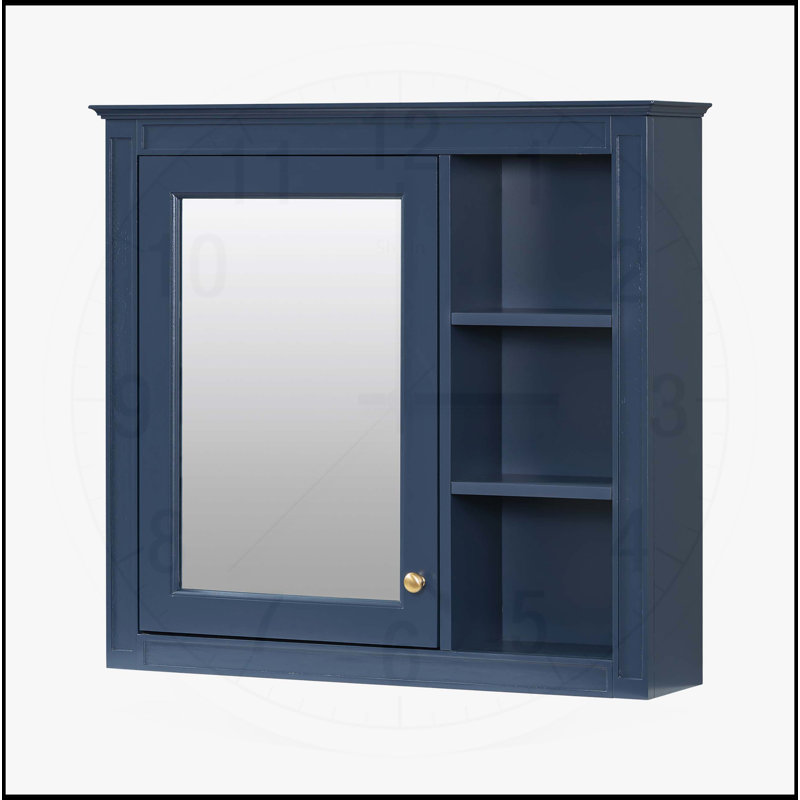 Armoire de salle de bain polyvalente avec miroir et plusieurs tablettes pour un rangement optimal