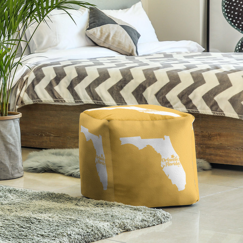 Repose-pieds cube en floride orlando, Jaune