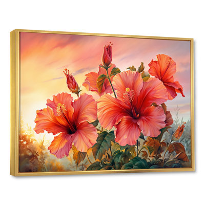 " Coral Hibiscus On The Beach I "