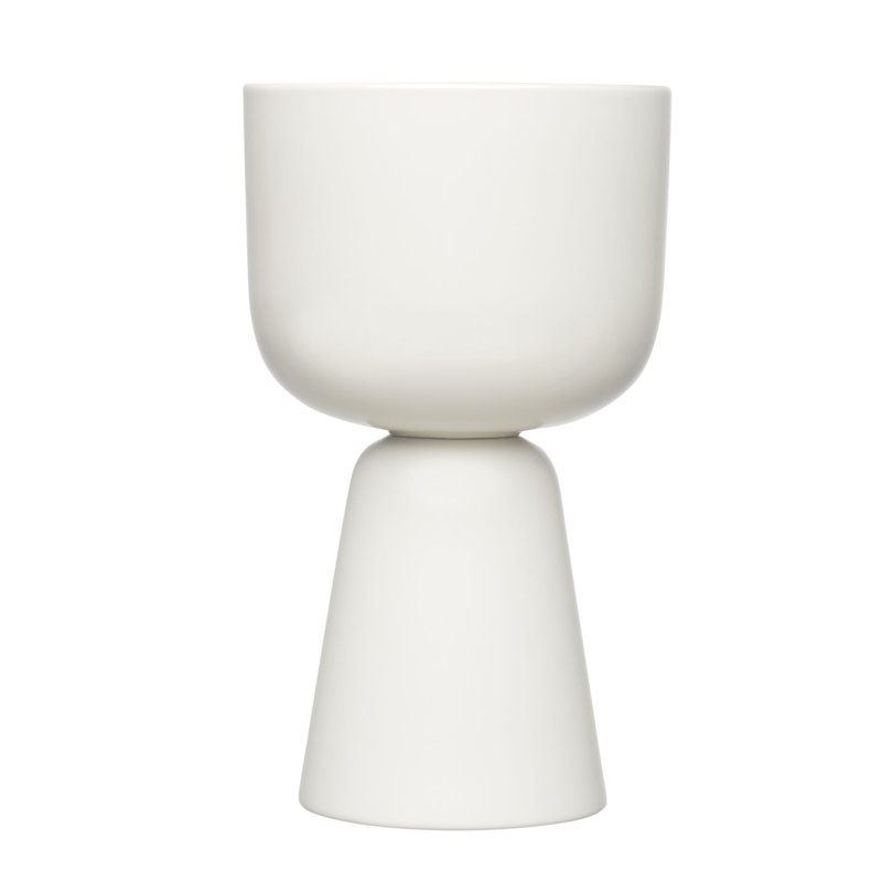 Iittala Nappula Porcelain Urn Planter, White, 10" H x 6" W x 6" D