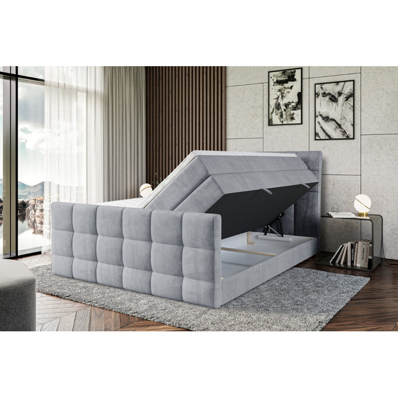 Brookelynne Bed, 160cm W x 200cm L, in Grey
