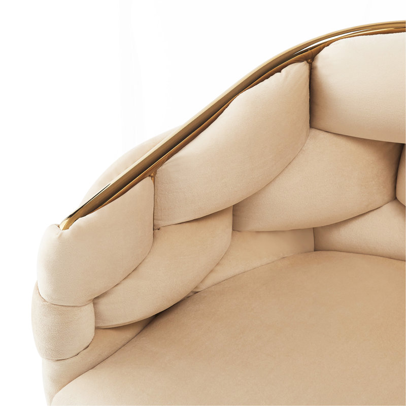 Ensemble de 2 tabourets de comptoir 28 po avec cadre en fer, dossier et coussin souples, repose-pieds 28 po., Beige