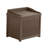Suncast Wicker 22 Gallon Water Resistant Resin Deck Box with Storage Seat in Java