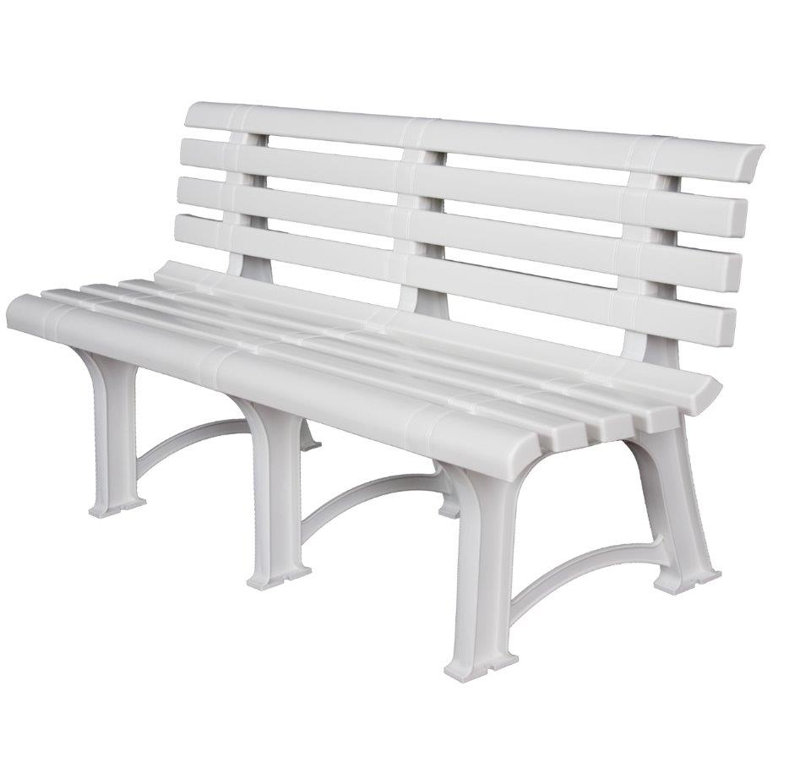 Cale Outdoor Bench, White