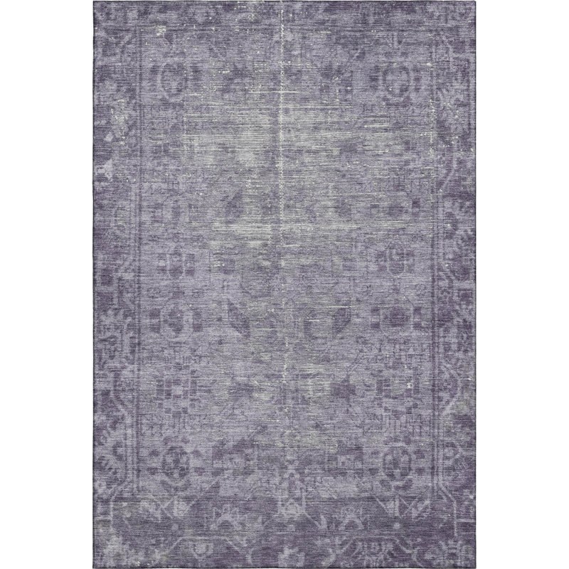 Premium Machine Washable Larock AMF1228 Global Rug, Rectangle 9' x 12'