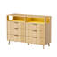 Armoire 6 tiroirs avec panneau DEL cannelé RVB l 47 po-1431862843