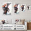 Gardien de but pendant le match de hockey IV - Impression sur toile-1861725505-1861725530