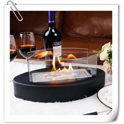 Tabletop Fire Tabletop Fireplace with Flame Guard