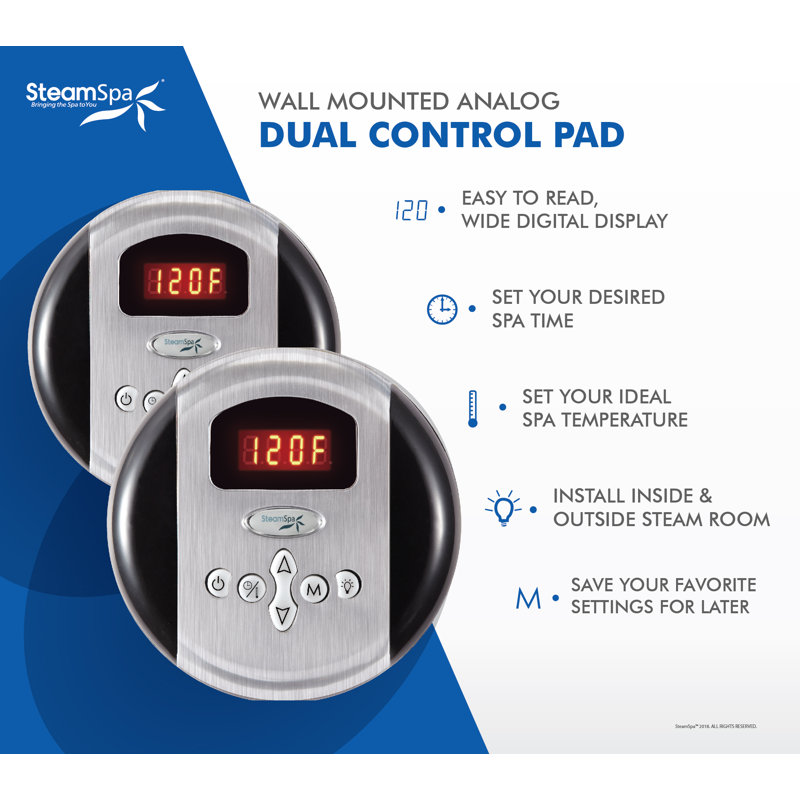 Steam Generator Control, Brushed Nickel