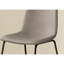 Chaise de bureau noire en métal avec assise confortable en similicuir taupe