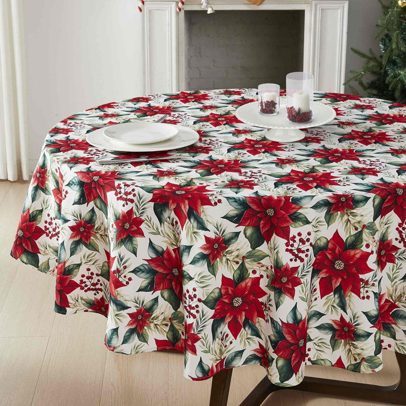 The Holiday Aisle® Karilynn 70" Round Tablecloth
