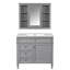 Meuble-lavabo avec armoire à pharmacie / armoire de rangement moderne avec 2 portes et 4 tiroirs / meuble-lavabo simple