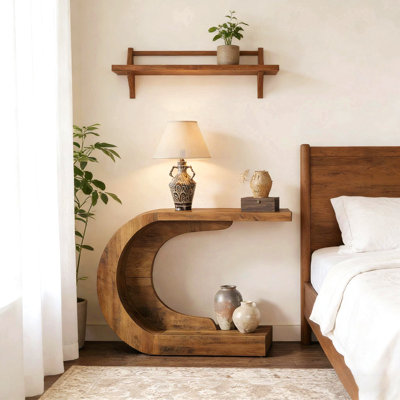 Contemporary Hallway Table,Modern Console Table,C-Shaped Coffee Table