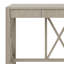 Console en placage d'acacia 60 po avec 4 tiroirs, table d'entrée en X avec rangement ouvert au bas, pieds en acacia massif-820881810