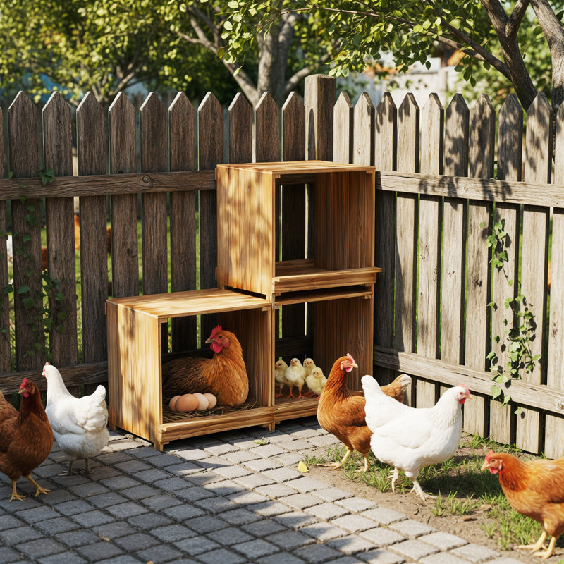 3 boîtes de nidification séparées pour poulets, boîte de nidification murale pour poulets, collection Easy Egg