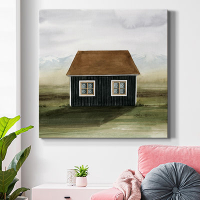 Nordic Cottage II - Toile encadrée de qualité supérieure - prête à être accrochée
